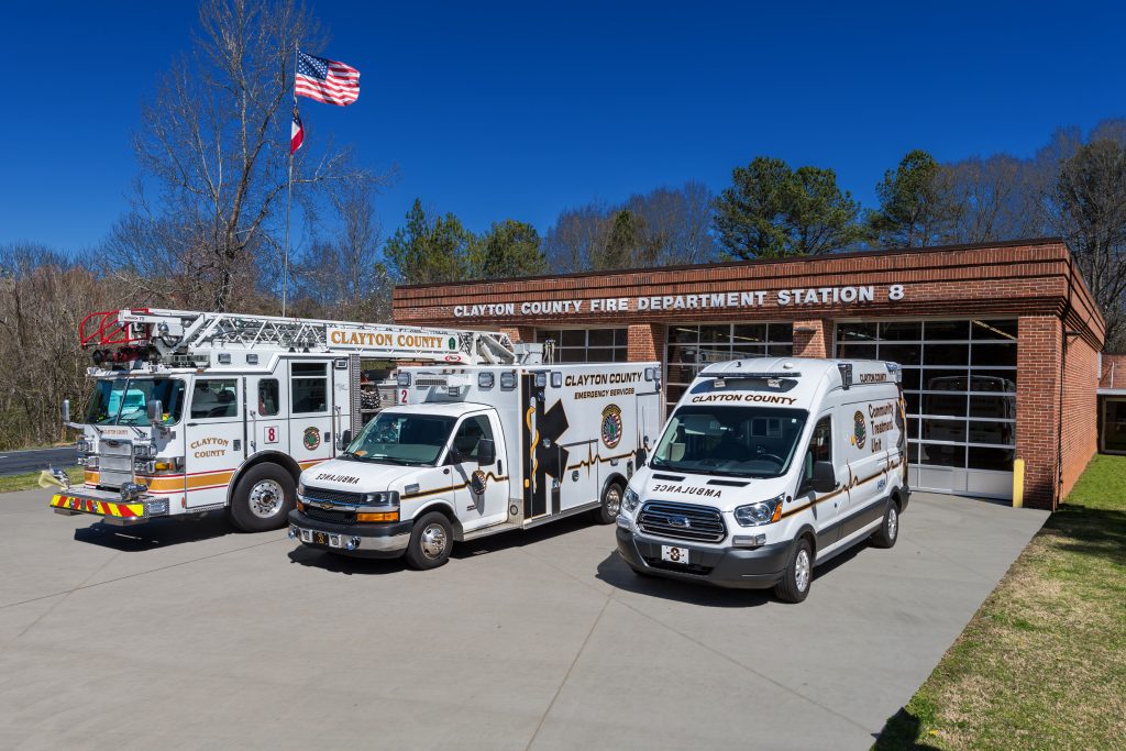 BO5_9322 Fire truck, ambulance, and van