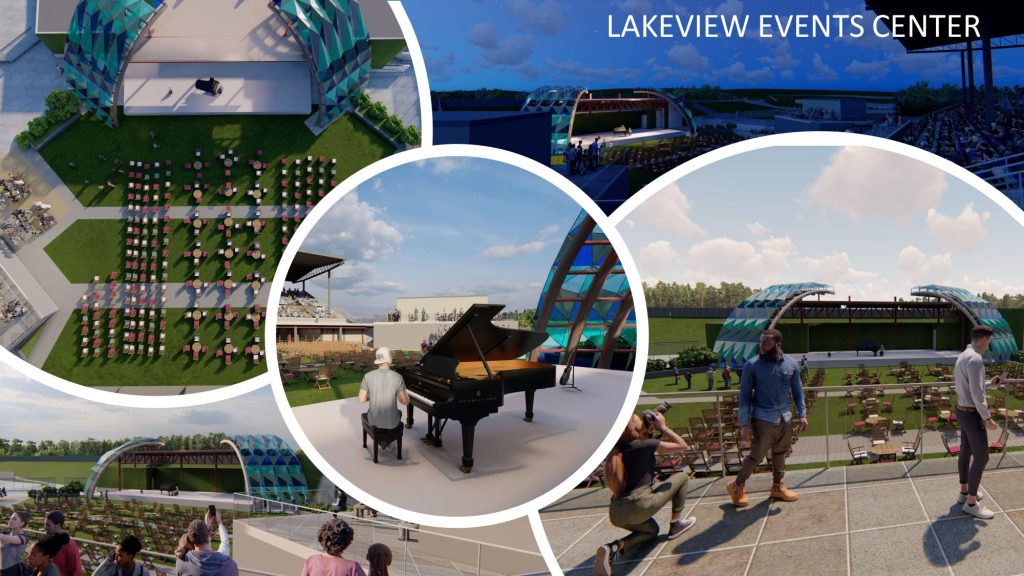Amp2 lg Collage of people and events at an amphitheater