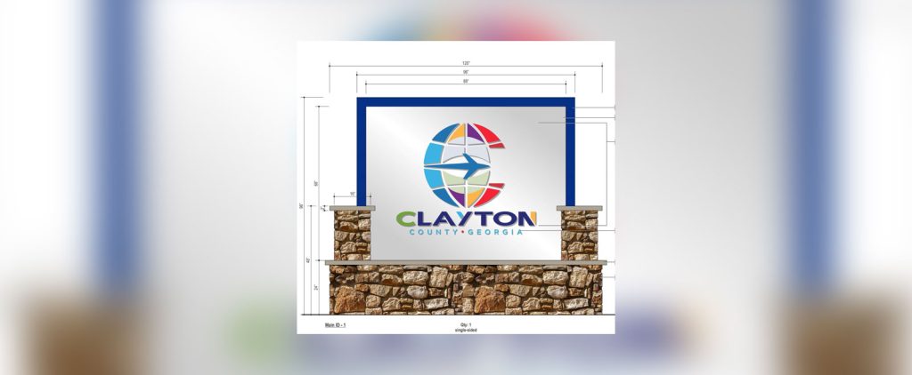 sign Clayton County gateway sign