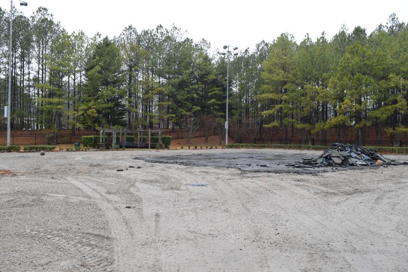 Demolition of Tennis Court