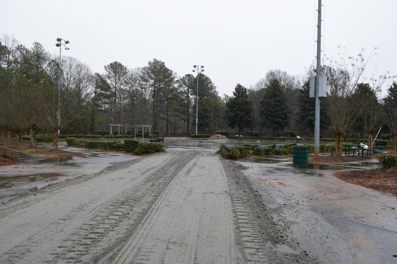 Demolition of Tennis Court