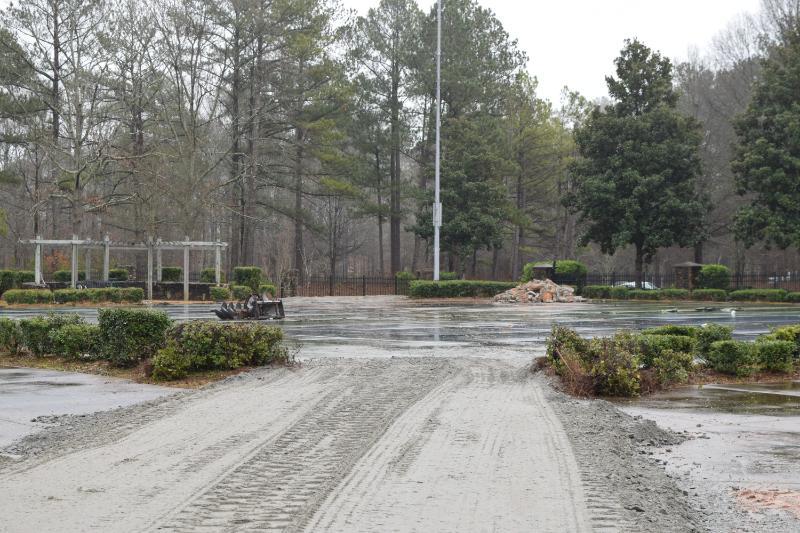 Demolition of Tennis Court