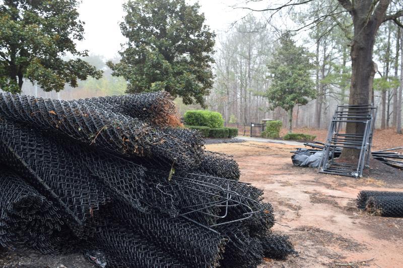 Demolition of Tennis Court