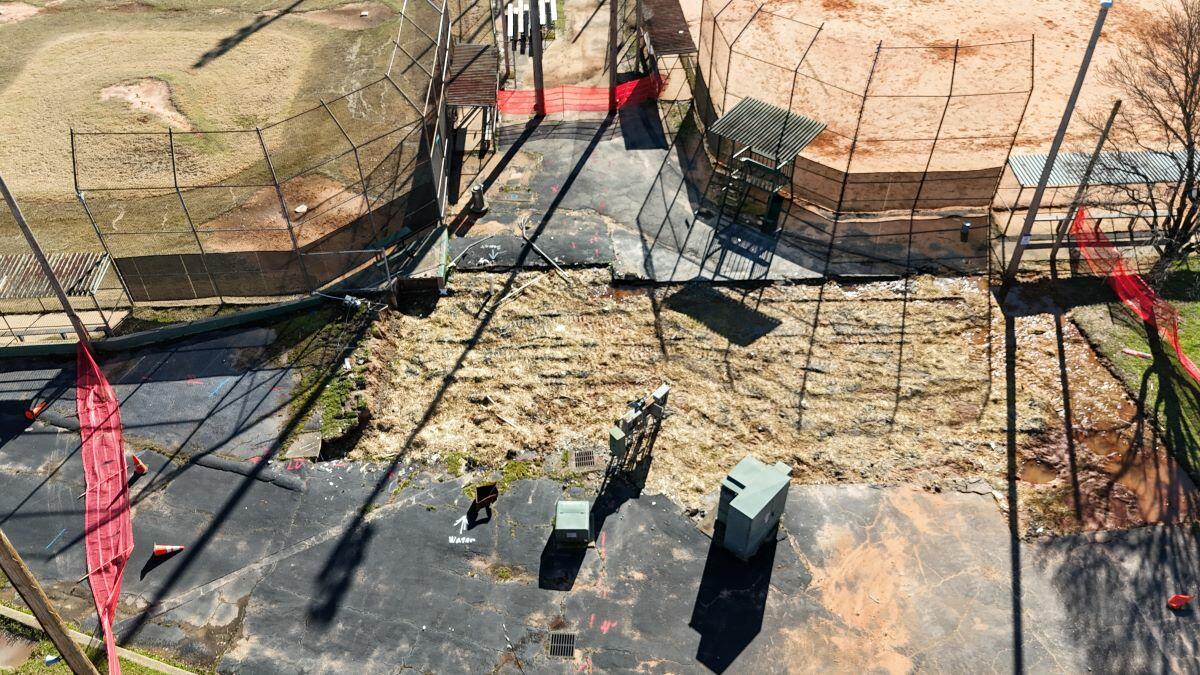 Rum Creek park construction March 2025