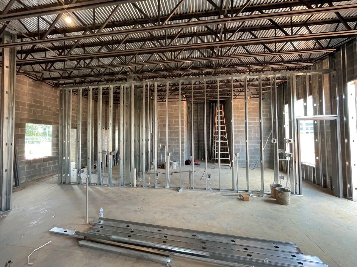 Clayton County Fire Station No. 9 Replacement metal framing erected