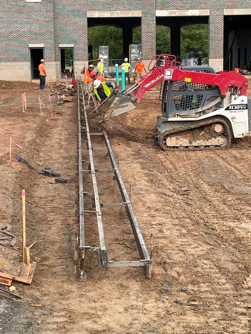 Clayton County Fire Station No. 1 Replacement men working and bull dozer