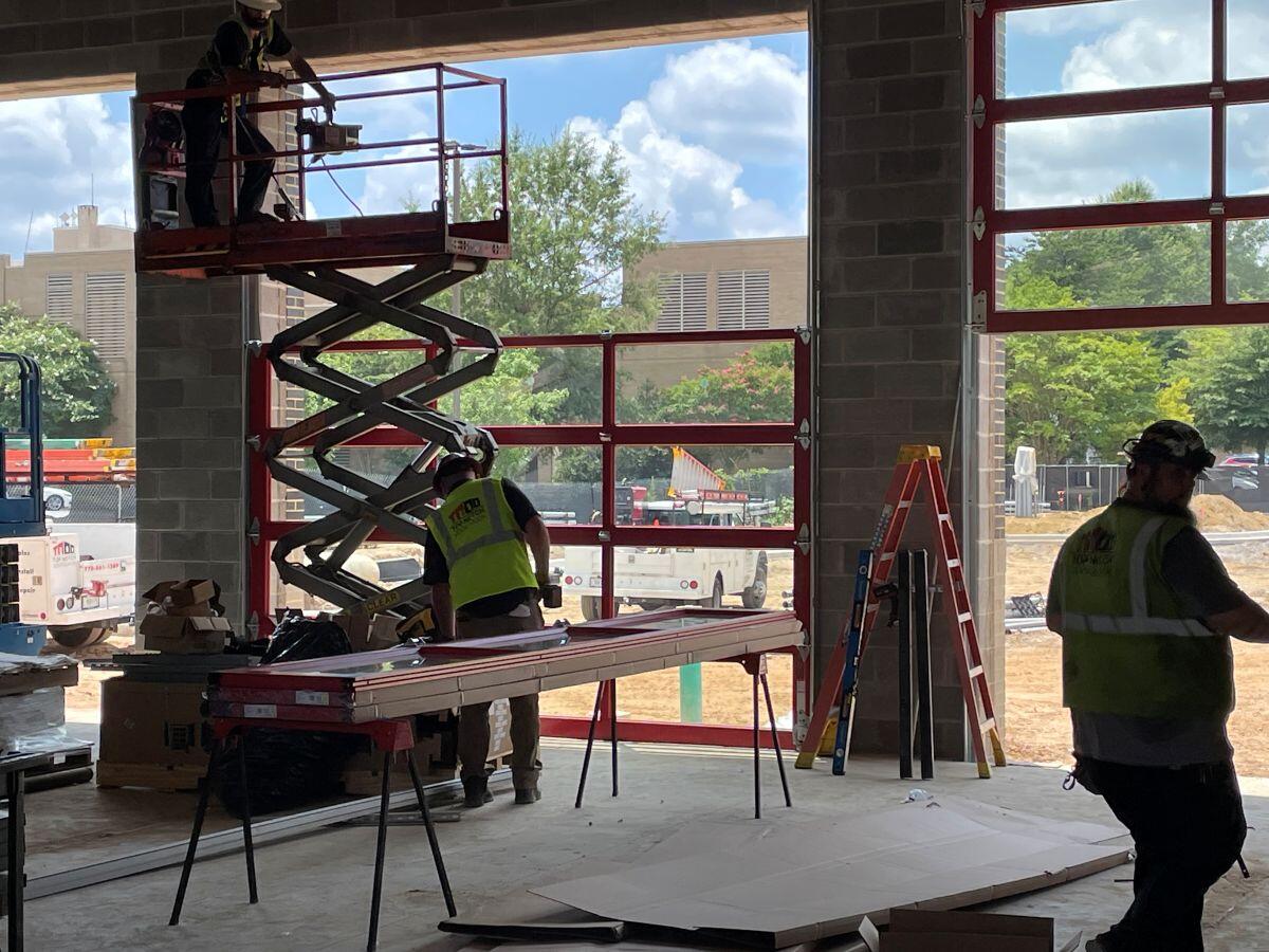 Clayton County Fire Station No. 1 Replacement Man operating lift