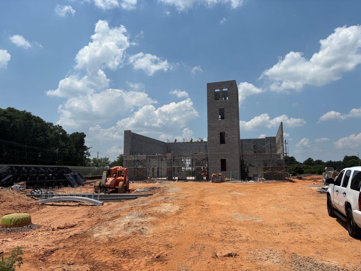 SPLOST updates Fire Station number 9 front view of erected building