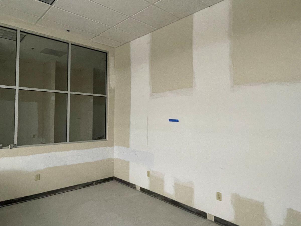 Small Business Incubator SPLOST update freshly drywalled room