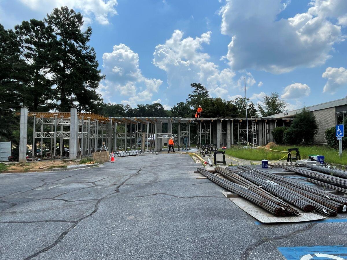 Shelnutt Senior Center SPLOST updates long distance view with man in background