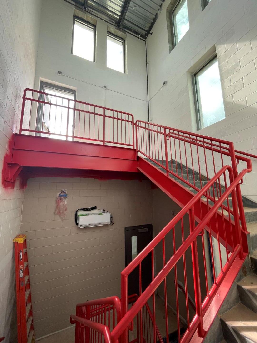Fire Station 1 red stair case