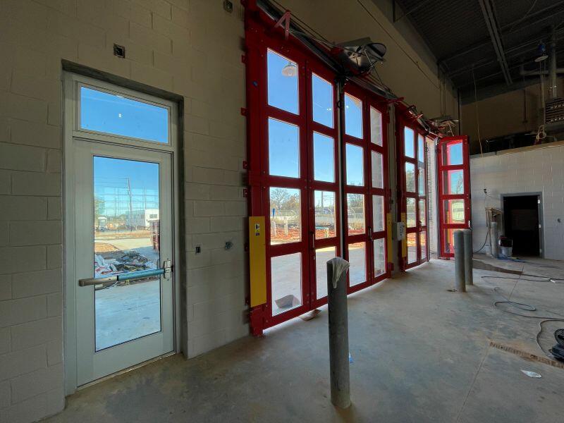 Fire Station 9 front garage door