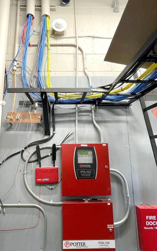 Fire station 1 wires and electrical panel