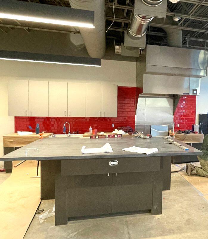 Fire station 9 kitchen area