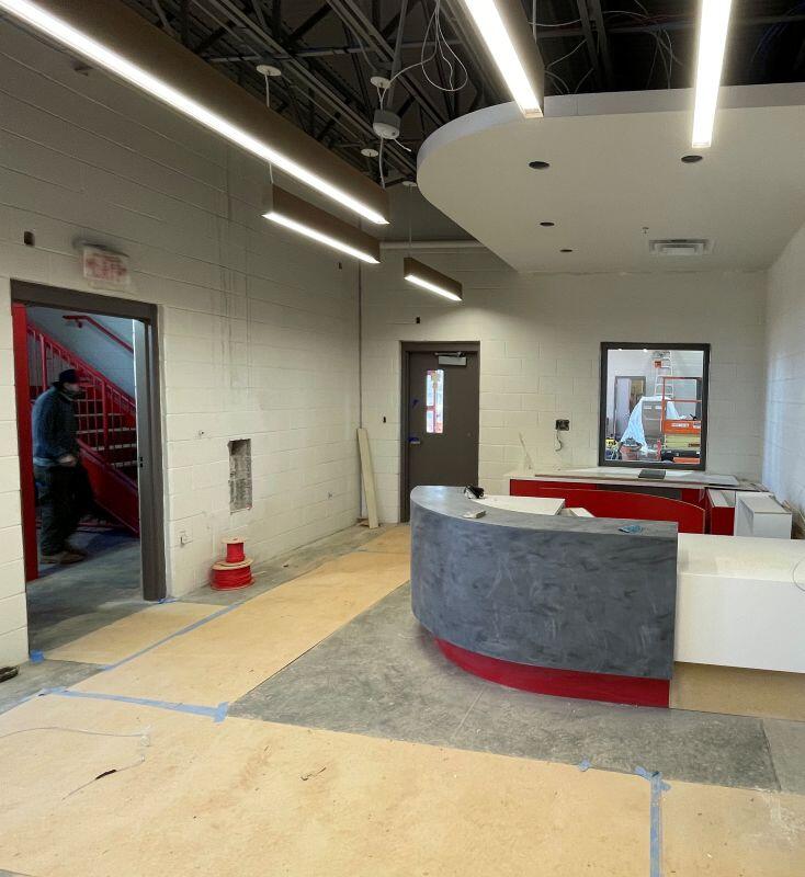 Fire station 9 front desk area