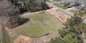 District 4 Pocket Park aerial view from corner of lot