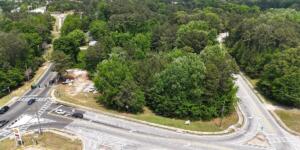 District 2 pocket park aerial view
