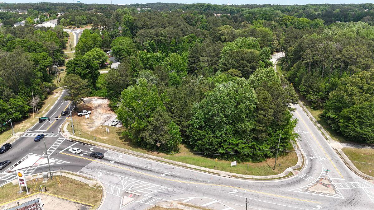 District 2 pocket park aerial view