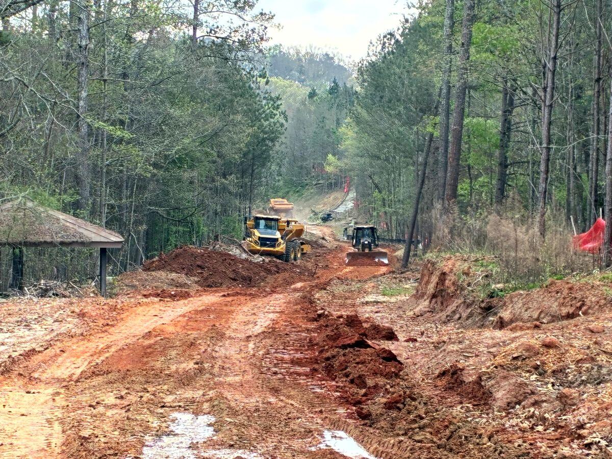 River’s Edge Walking Trail Phase III dirt moving truck