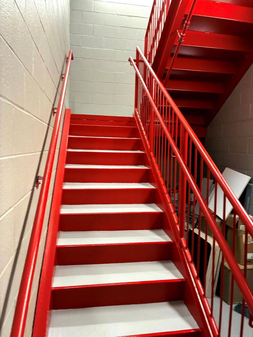 Fire station 9 red stairs