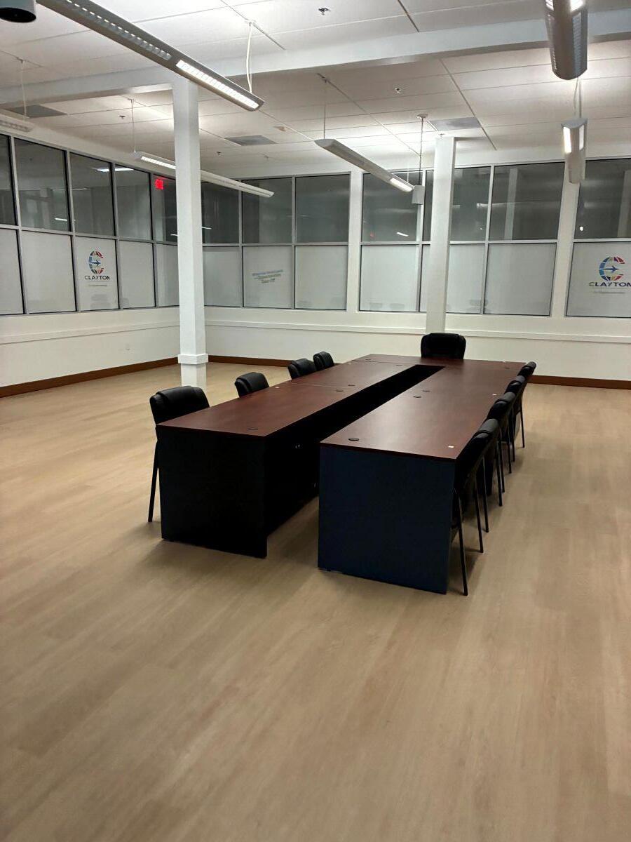 Small business incubator desks in office