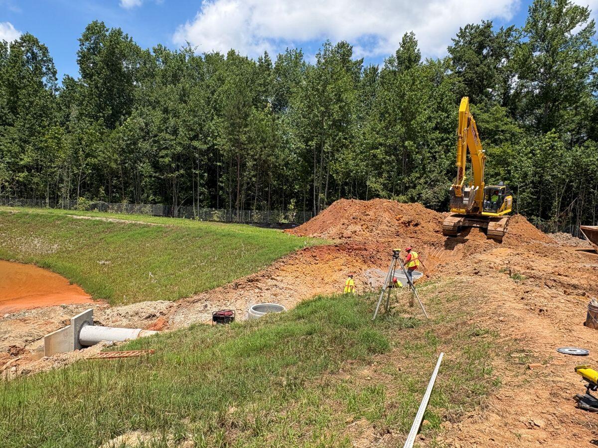Clayton County Administration Building Bull Dozer in the distance