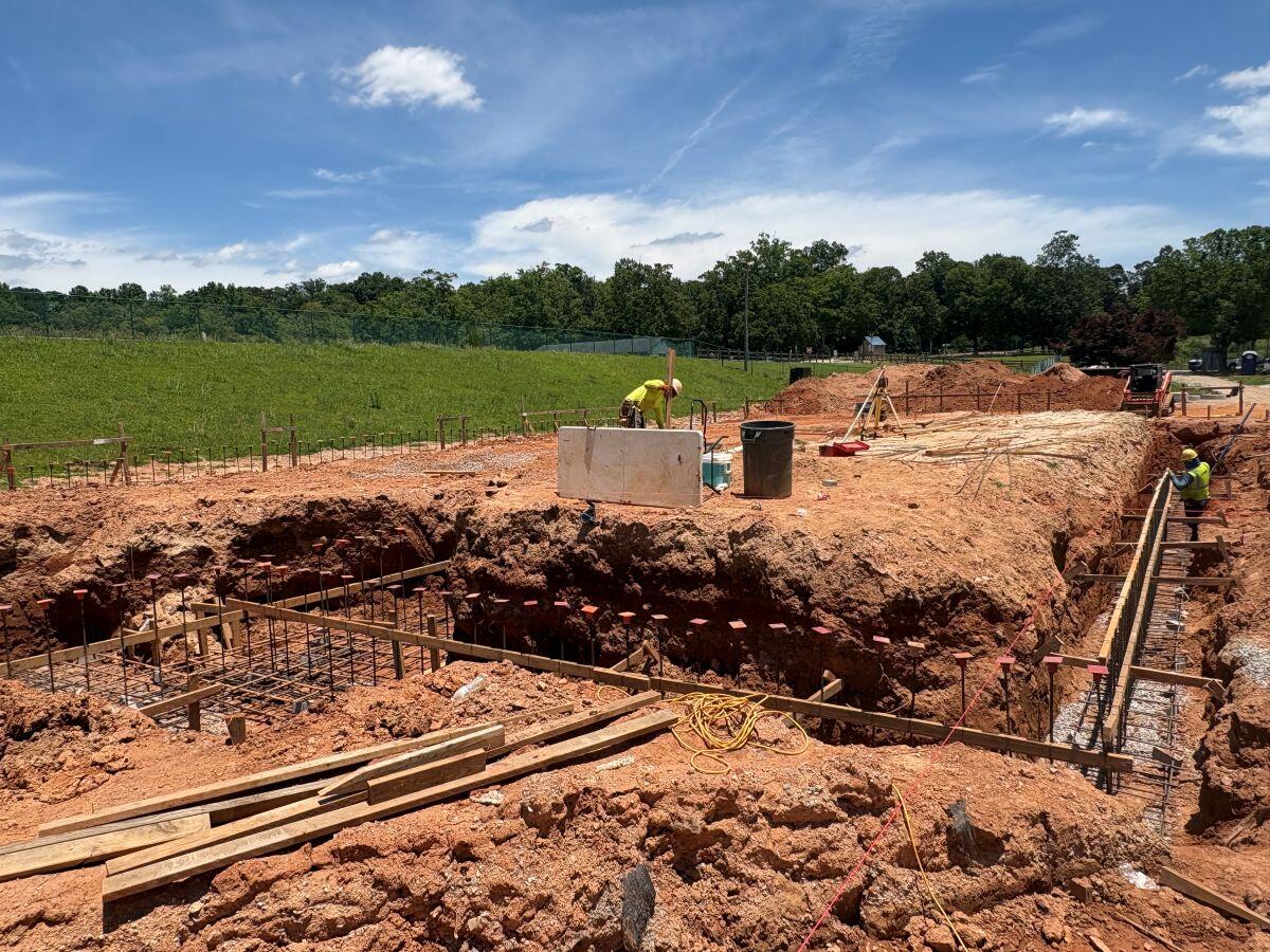 Lakeview Events Center Amphitheater deep trench