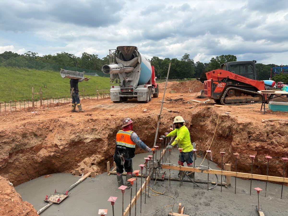 Lakeview Events Center Amphitheater Men Working