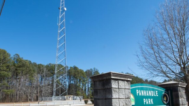 A radio tower at Panhandle Park