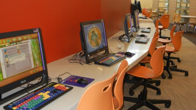 row of computer stations