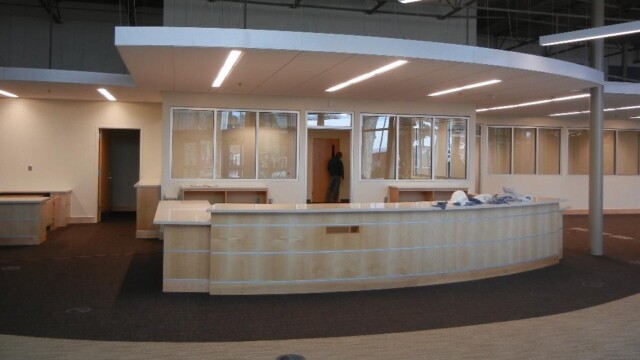 head on view of front desk