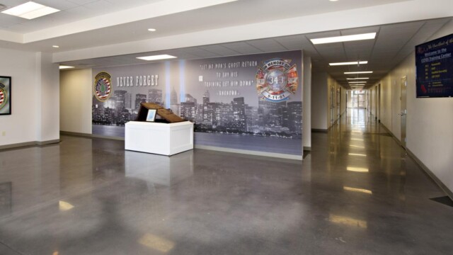 9/11 Memorial Wall at Training Center