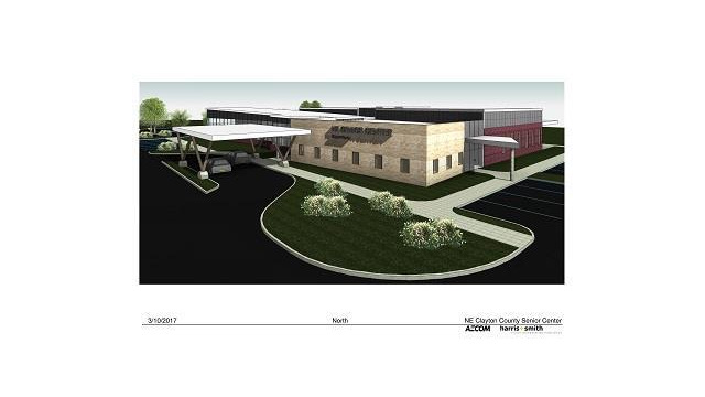 artist rendering of new Senior Center building