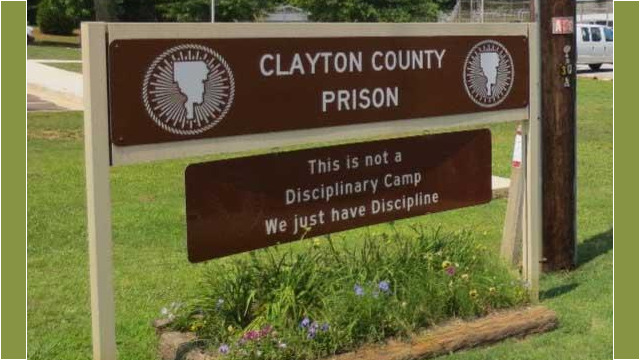 Clayton County Prison - Posted Prison Sign Clayton County Prison - Posted Prison Sign