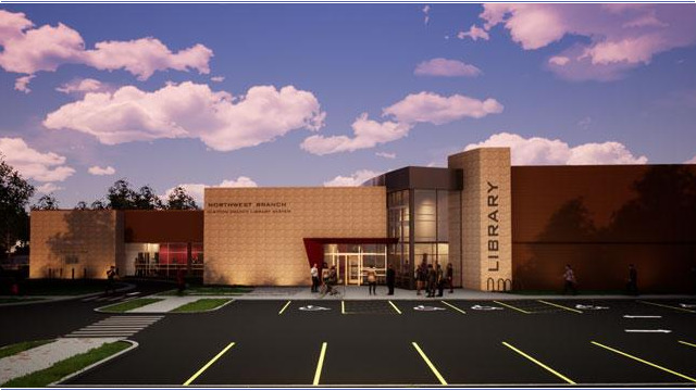 Preview of NW Library from sidewalk