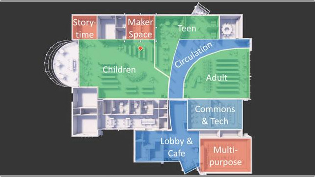 Map of NW LIbrary layout