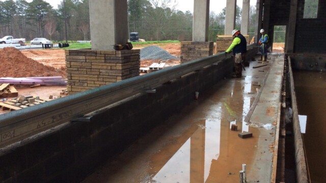 Lake Spivey Recreation Center - Men Working On Site During Inclement Weather Lake Spivey Recreation Center - Men Working On Site During Inclement Weather