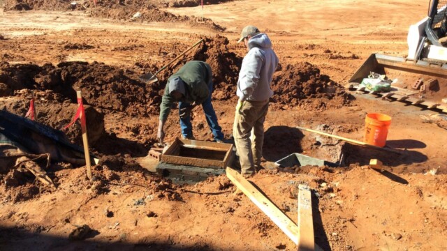 Construction workers doing their thing