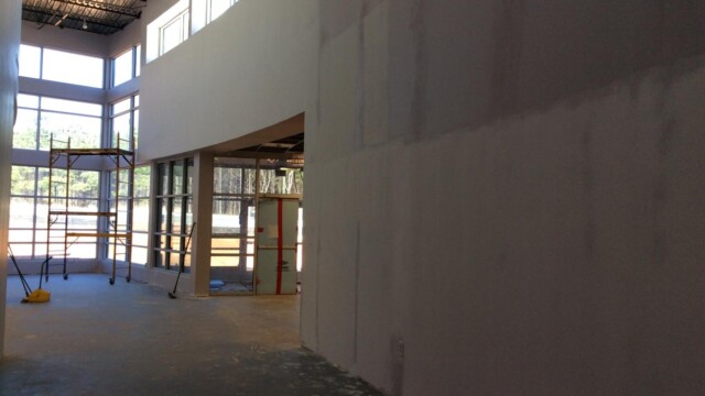 Drywall mudded up