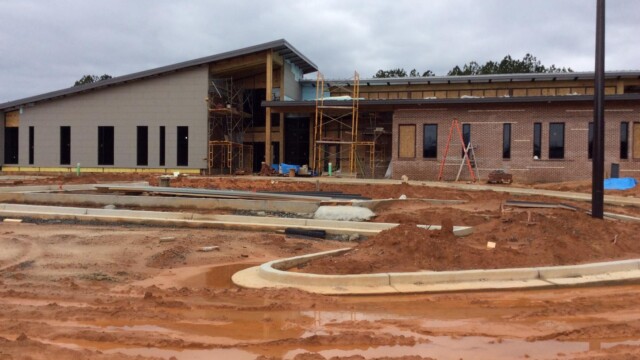 work platforms at the IT Training Center exterior
