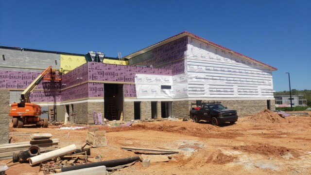 Lake Spivey Recreation Center - Weathering Being Applied To The Building Lake Spivey Recreation Center - Weathering Being Applied To The Building