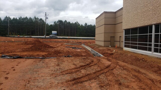 NW Library parking lot surface prep
