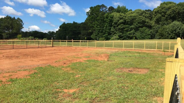 View of land to become a dog park
