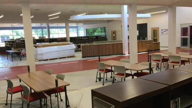 Furniture being set up at NW Library