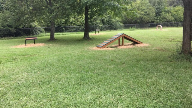 View of ramp at dog park
