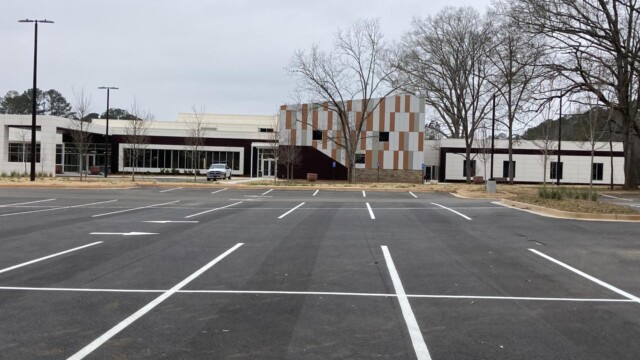 Flint River Community Center on an overcast day