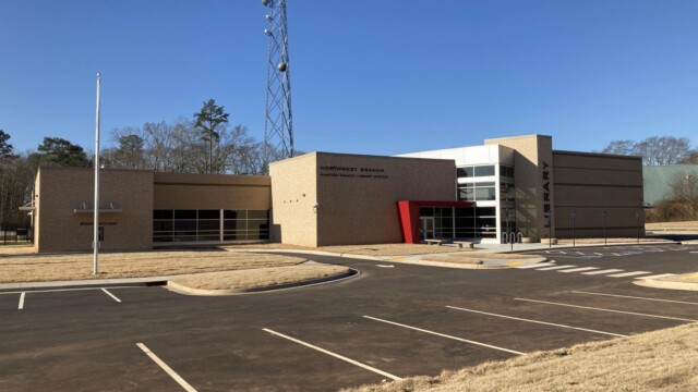 NW Library as seen from the wheelchair access ramp