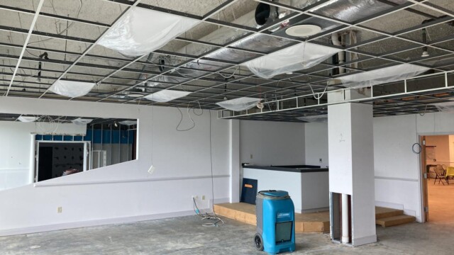 A concrete floor at the VIP Complex