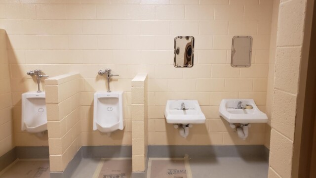 Clayton County Prison - Inside Of A Restroom - Two Urinals And Two Sinks Clayton County Prison - Inside Of A Restroom - Two Urinals And Two Sinks