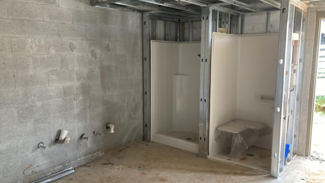 In-progress shower room